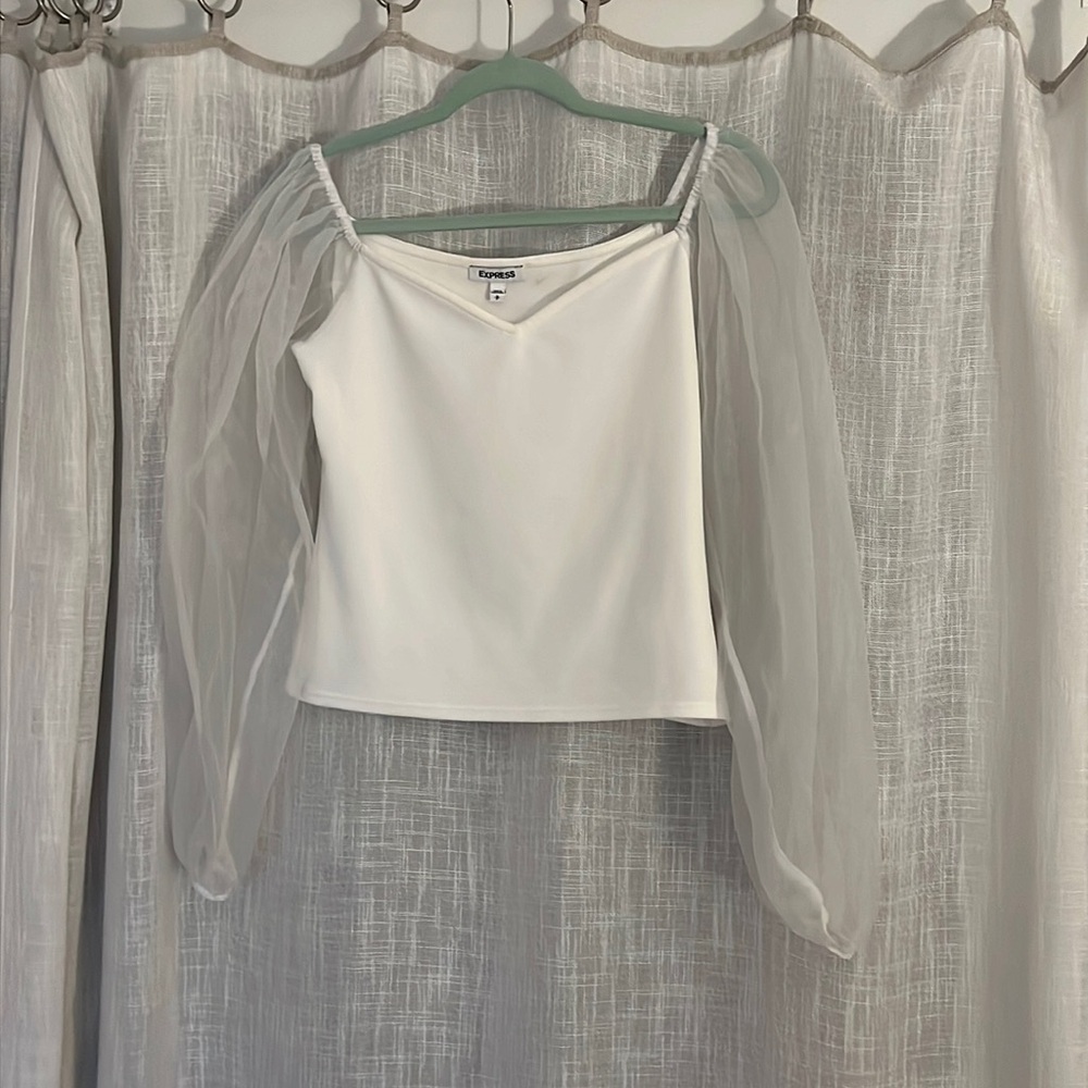 Express long sleeve mesh sleeve tshirt size small worn once